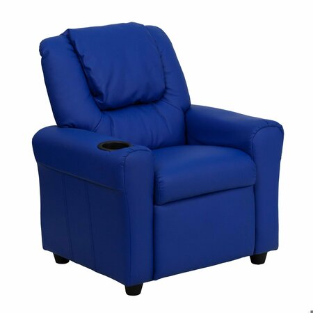 Flash Furniture Kids Recliner, 21-1/2" to 36-1/2" x 27", Upholstery Color: Blue, Weight Capacity: 90 lb. DG-ULT-KID-BLUE-GG